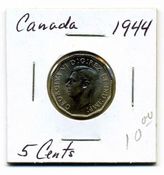 Canada Five Cents 1944,  Bu photo