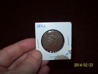 1800s Large One Cent No Date Coin photo