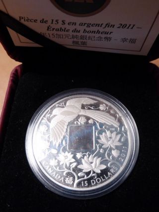 2011 - $15 Fine Silver Coin - Maple Of Happiness - photo