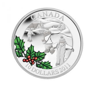 2011 Canada $10 Little Skaters Fine Silver Coin. photo