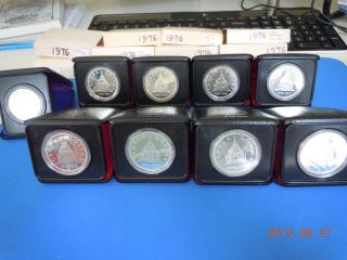 1 - 1976 Canadian Silver Dollar - Lib Of Parli - Specimen W/case/sleeve - photo