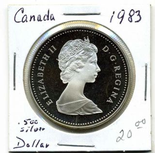 Canada Dollar 1983, .  500 Silver,  World University Games,  Proof photo