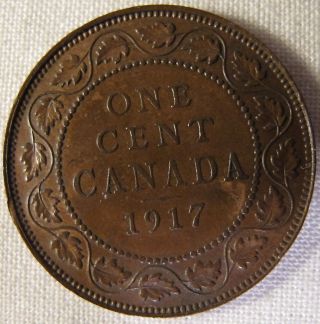1917 Canada Large Cent Penny Please See Pictures And Description Low Mintage photo
