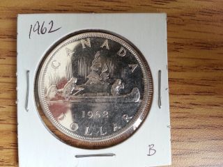 1962 Canada Silver Dollar - Grade.  See Pics.  B photo