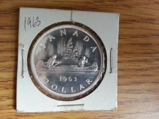 1963 Canada Silver Dollar - Grade.  See Pics. . photo