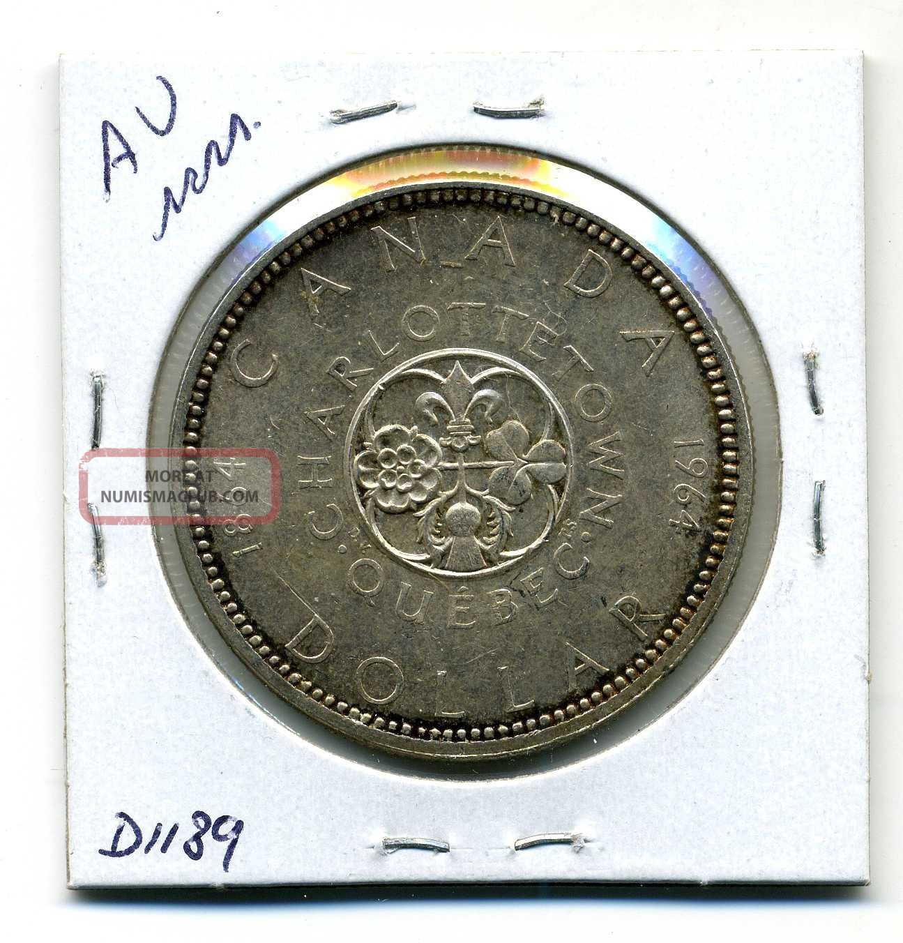 Canada Dollar 1964, . 800 Silver, Au
