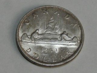 1963 Canadian Silver Dollar (bu) 7834 photo