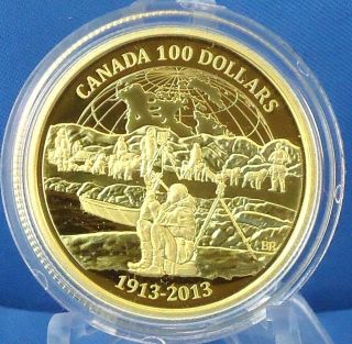 2013 100th Anniversary Canadian Arctic Expedition 14k Gold Proof,  One Of 2,  500 photo