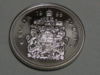 1999 Canadian Fifty Cent Coin (. 925 Silver Proof) 9840 photo