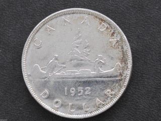 1952 Canada Silver Dollar Nwl Georgivs Vi Canadian Coin D7122 photo