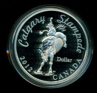 Canada 2012 Limited Edition Calgary Stampede Fine Silver Dollar Coin photo