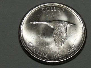 1967 Canadian Commemorative Silver Dollar (bu) 3390a photo