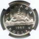 1965 Ngc Pl65 Ultra Cameo Canada Silver $1 Dollar Small Beads Pointed 5 Coins: Canada photo 3