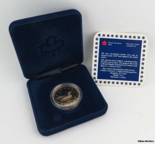 1987 Canada Proof Dollar Coin - Commemorative Common Loon Canadian photo