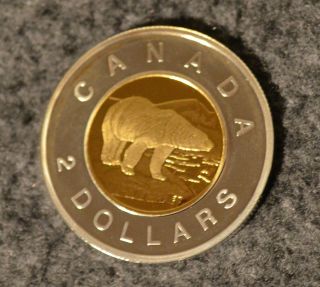 2006 Silver Proof Gold Pl - Canada Toonie $2 Two Dollar Coin - Elizabeth Ii (unc) photo