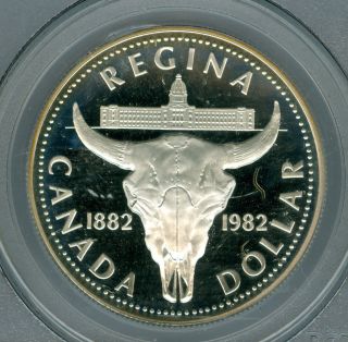 1982 Canada $1 Regina Dollar Pcgs Pr68 Ultra Heavy Cameo photo