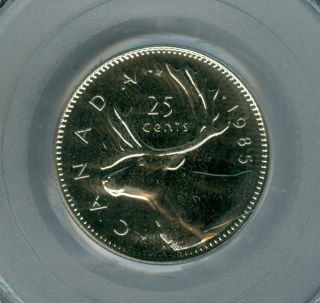 1985 Canada 25 Cents Pcgs Pl - 66 photo