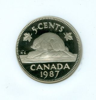 1987 Canada 5 Cents Ngc Pr69 Ultra Heavy Cameo photo