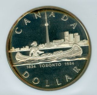 1984 Canada Toronto Silver Dollar Ngc Pr69 Ultra Heavy Cameo Finest Graded photo