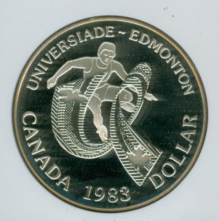 1983 Canada Games Silver $1 Dollar Ngc Pr69 Ultra Heavy Cameo photo