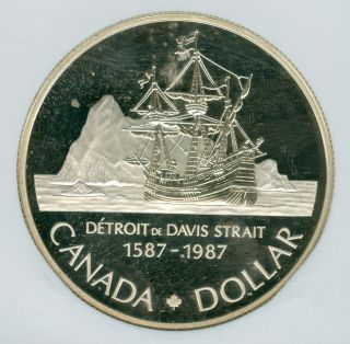 1987 Canada John Davis $1 Silver Dollar Ngc Pr69 Ultra Heavy Cameo photo