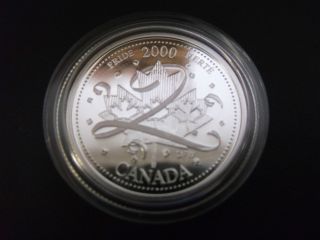 2000 Silver Proof Canadian Canada January Pride Twenty Five 25 Cent photo