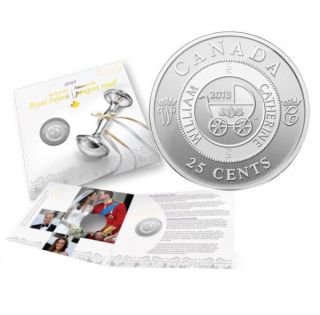 Royal Infant Carriage 25 - Cent Coin Canada Celebrate The Births Of 2013 photo