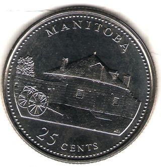 1992 Canada Uncirculated 25 Cent Commemorative Manitoba Quarer photo