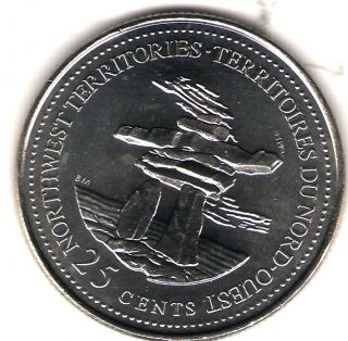 1992 Canada Uncirculated 25 Cent Commemorative Northwest Territories Quarer photo