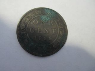 1859 One Cent Canada Copper photo