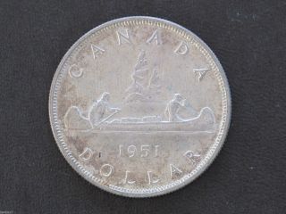 1951 Canada Silver Dollar Georgivs Vi Canadian Coin D7724 photo