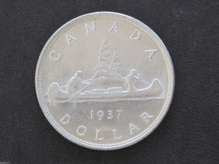 1937 Canada Silver Dollar Georgivs Vi Canadian D7726 photo