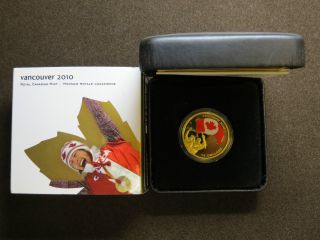 2007 $75 Gold Coin - Athlete ' S Pride Olympic Winter Games Vancouver Colourised photo
