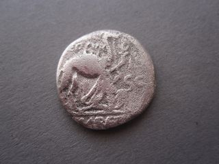 Authentic M Aemilius Scarus & Pub Plautius Hypsaeus Silver Denarius.  58 Bc photo