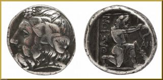 Ancient Greek Silver Tetradrachm Chian/rhodian Standard Thasos Circa (350 B.  C. ) photo