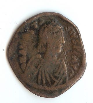 Anastasius I Huge Bronze Follis From Ancient Byzantine Empire 491 - 518 Ad photo