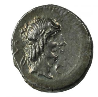 L.  Calpurnius Piso L.  F.  Frugi Ar Silver Denarius 90 - 89 Bc Roman Republic Xf photo