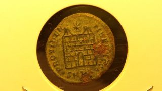 Ancient Roman Coin - Bronze - Constantinus - - Legoinary Camp Gate 307 - 337ad photo