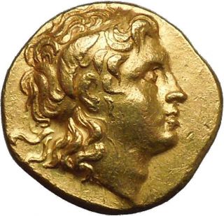 Lysimachus,  Pella,  286 Bc,  Gold Stater: Alexander The Great /athena. photo