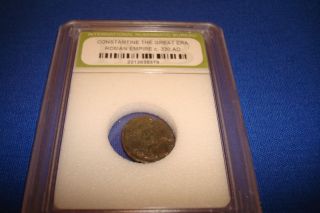 Slabbed Ancient Roman Coin 1,  680 Years Old 330 Ad 79 photo