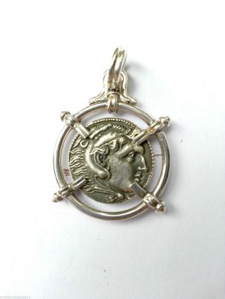 Alexander The Great Silver Tetradrachm 336 - 323 Bc Pendant Necklace photo