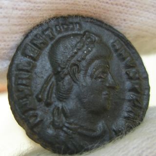 Ancient Rome Valentinian Ae3 Securitas Victory Siscia Ef Scarce photo