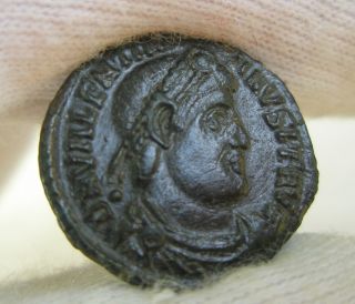 Ancient Rome Valentinian Ae3 Gloria Captive Chi Rho Siscia Ef Scarce photo