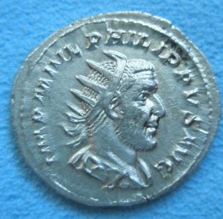 Ancient Rome Antoninianus Denarius Philip I Arab Roma Silver About Xf - Ef photo