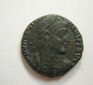 Ancient Rome Ae3 Valentinian Ii.  Securitas Victory Siscia Patina S37 photo