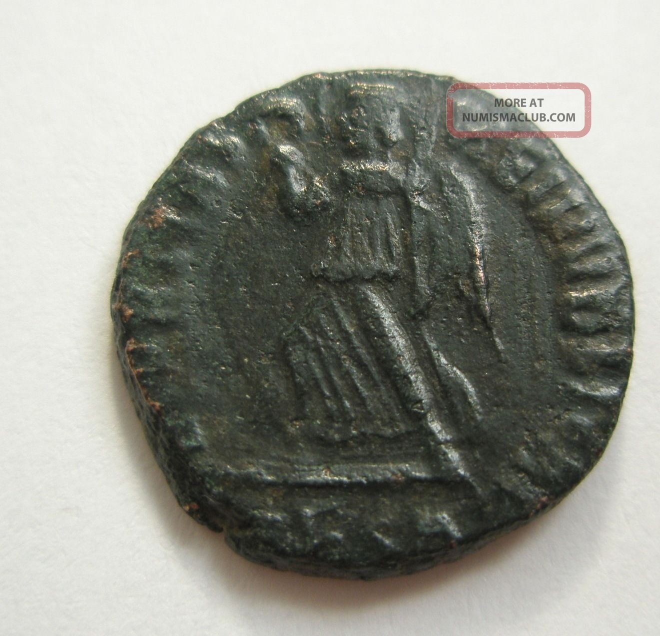 Ancient Rome Ae3 Valentinian Ii. Securitas Victory Siscia Patina S37