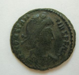 Ancient Rome Ae3 Constantius Ii.  Fallen Horseman Thessalonica Patina S40 photo
