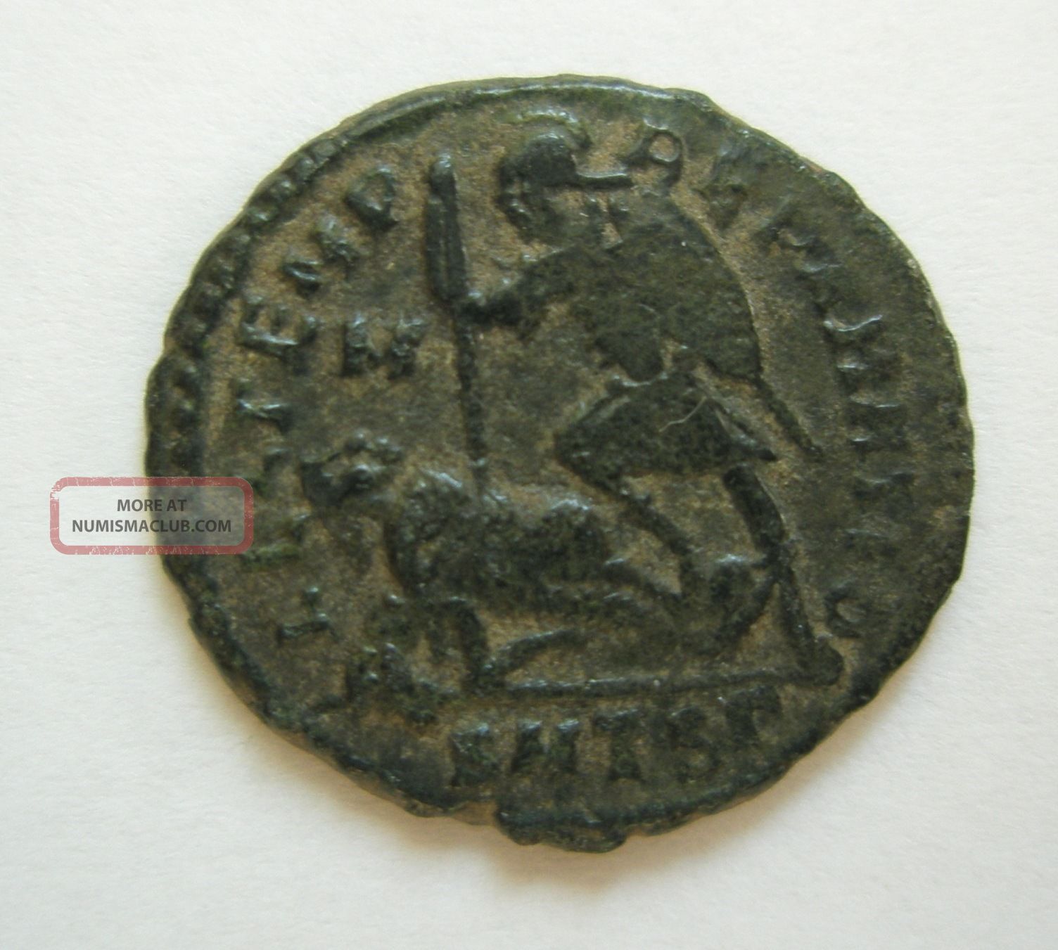Ancient Rome Ae3 Constantius Ii. Fallen Horseman Thessalonica Patina S40