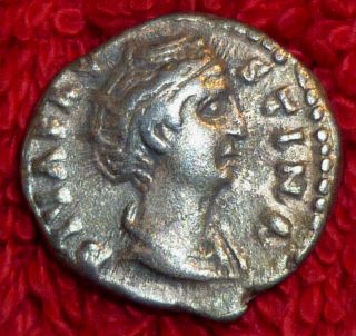 Roman Silver Denarius Of Faustina The Elder 100 - 140 Ad (454) photo