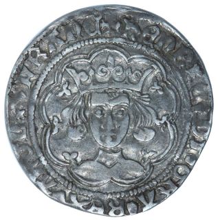 (1427 - 1430) Great Britain Henry Vi,  Silver Groat Coin Pinecone - Mascle Issue photo